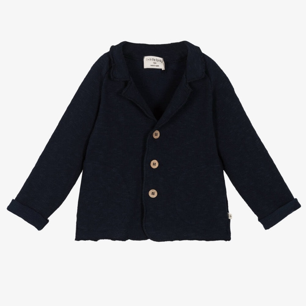 1 + In The Family Boys Navy Sweater Jacket